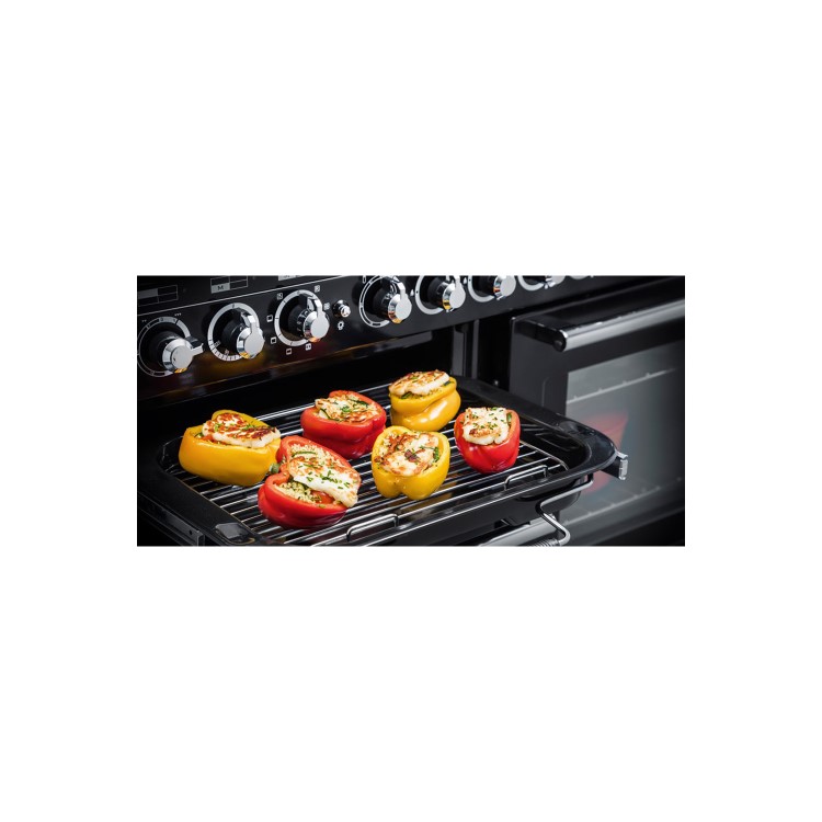 Rangemaster EDL90DFFBLC Encore Deluxe 90cm Dual Fuel Range Cooker - Black