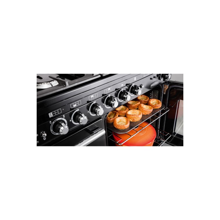 Rangemaster EDL90DFFBLC Encore Deluxe 90cm Dual Fuel Range Cooker - Black
