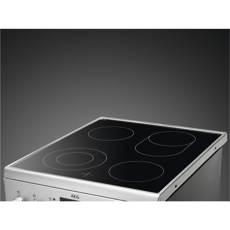 AEG CCB6761ACM 60cm Double Oven Electric Cooker With Ceramic Hob - Stainless Steel