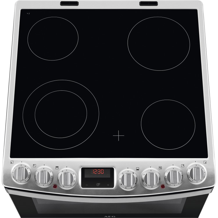 AEG CCB6761ACM 60cm Double Oven Electric Cooker With Ceramic Hob - Stainless Steel