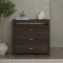 Dark Mango Wood Chest of 3 Drawers - Vixen