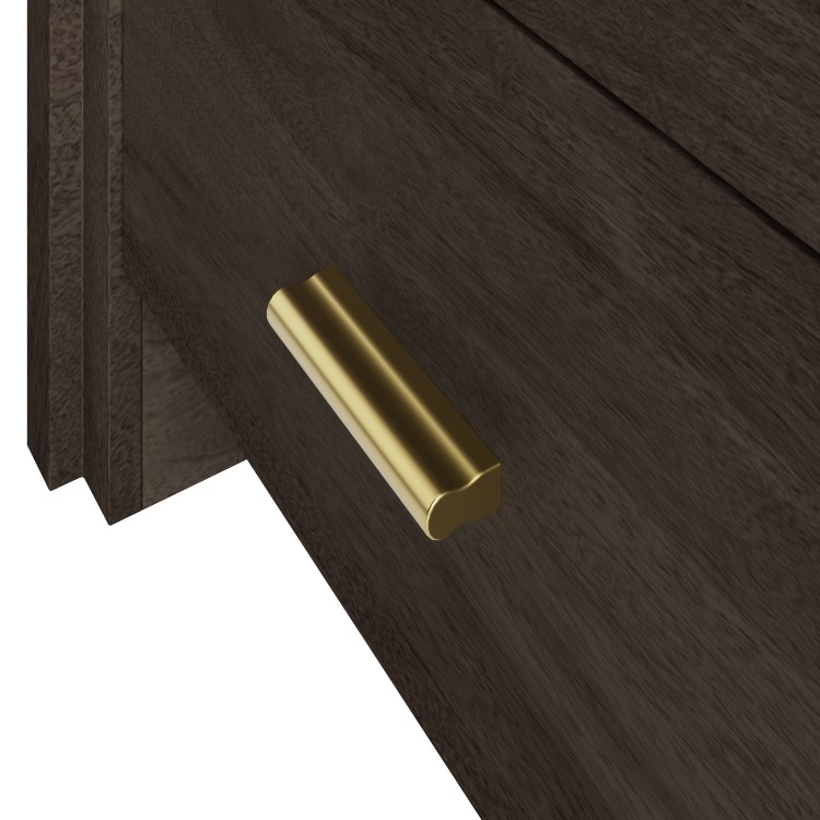 Dark Mango Wood Chest of 3 Drawers - Vixen