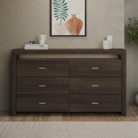 Dark Mango Wood Chest of 6 Drawers - Vixen