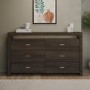 Dark Mango Wood Chest of 6 Drawers - Vixen