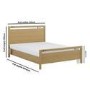 Light Oak Double Wooden Bed Frame - Vixen
