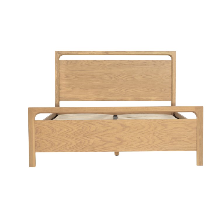 Light Oak King Wooden Bed Frame - Vixen