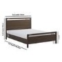Dark Wood Double Wooden Bed Frame - Vixen