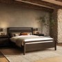 Dark Wood King Wooden Bed Frame - Vixen