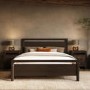 Dark Wood King Wooden Bed Frame - Vixen