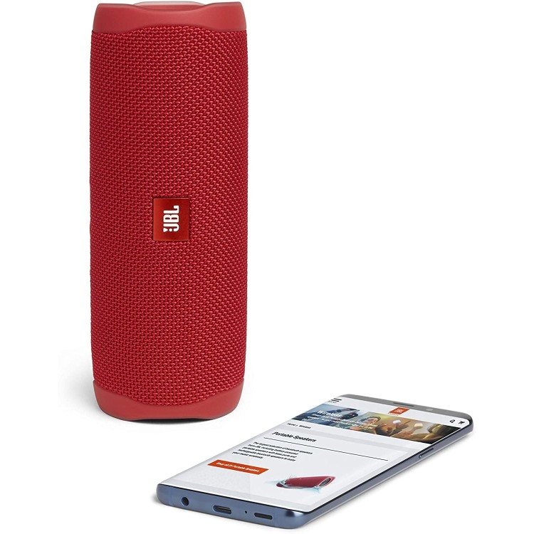 JBL Flip 5 Waterproof Bluetooth Speaker - Red