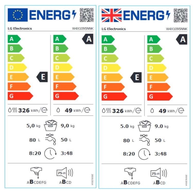 LG X10 Series 9kg Wash 5kg Dry 1400rpm Washer Dryer - Black