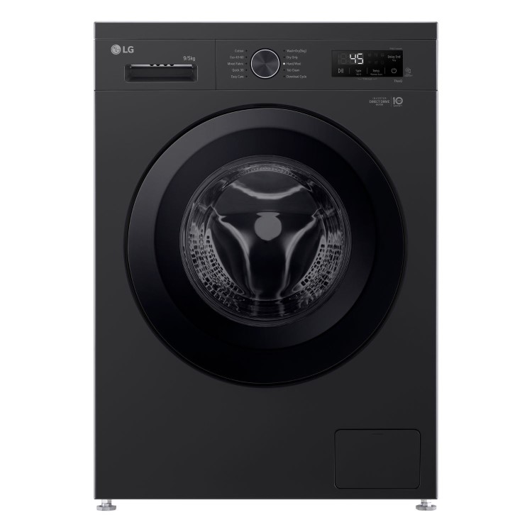 LG X10 Series 9kg Wash 5kg Dry 1400rpm Washer Dryer - Black