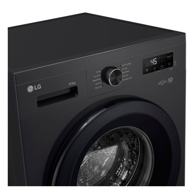LG X10 Series 9kg Wash 5kg Dry 1400rpm Washer Dryer - Black