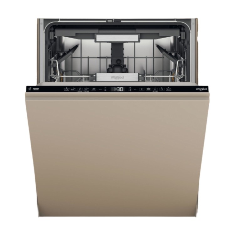 Whirlpool 6th Sense Integrated Dishwasher - C-Rated, Black control panel