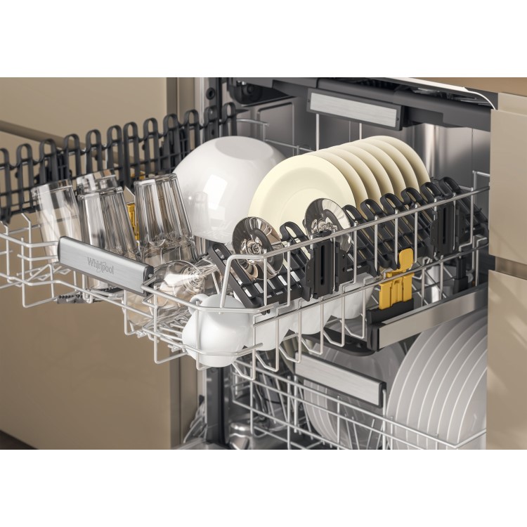 Whirlpool 6th Sense Integrated Dishwasher - C-Rated, Black control panel