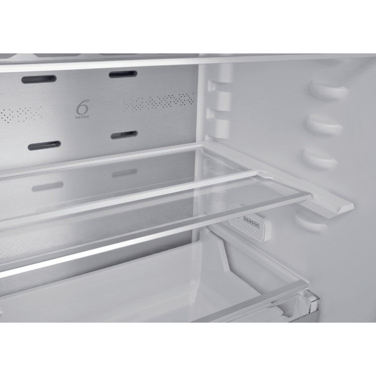 Refurbished Whirlpool W9821DKSH2 Freestanding 318 Litre 70/30 Frost Free Fridge Freezer Black