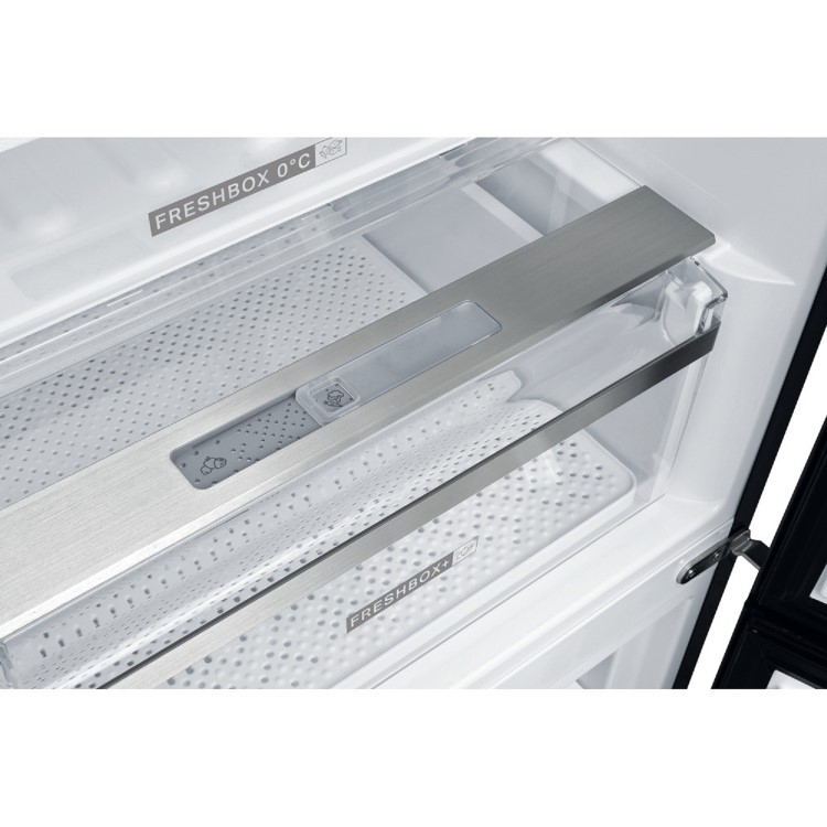 Refurbished Whirlpool W9821DKSH2 Freestanding 318 Litre 70/30 Frost Free Fridge Freezer Black