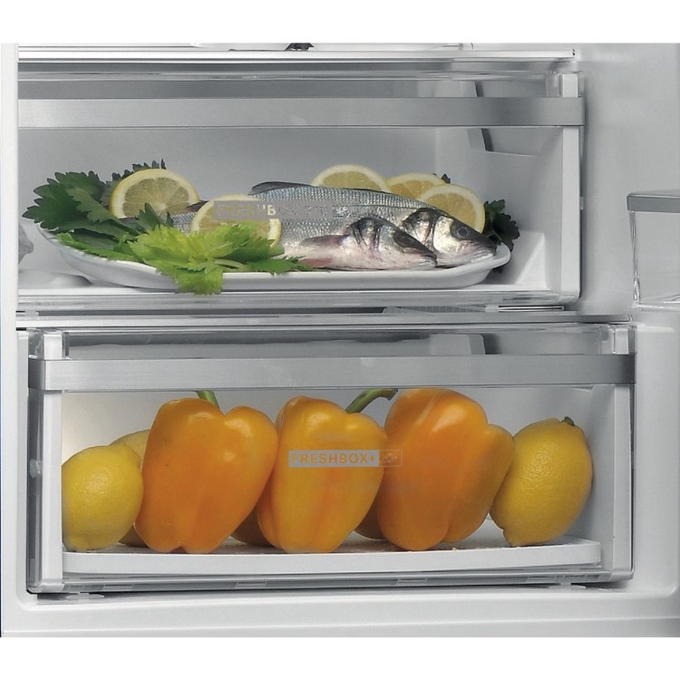 Refurbished Whirlpool W9821DKSH2 Freestanding 318 Litre 70/30 Frost Free Fridge Freezer Black