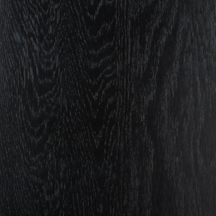 Large Black Oak Extendable Dining Table - Seats 6 - 8 - Wave