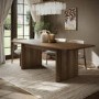 Large Walnut Extendable Dining Table - Seats 6 - 8 - Wave
