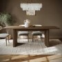 Large Walnut Extendable Dining Table - Seats 6 - 8 - Wave