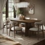 Large Walnut Extendable Dining Table - Seats 6 - 8 - Wave
