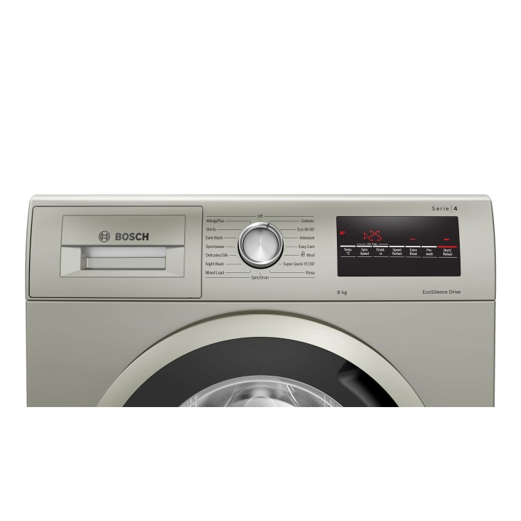 Refurbished Bosch Serie 4 WAN282X1GB Freestanding 8KG 1400 Spin Washing Machine With EcoSilence Drive Stainless Steel