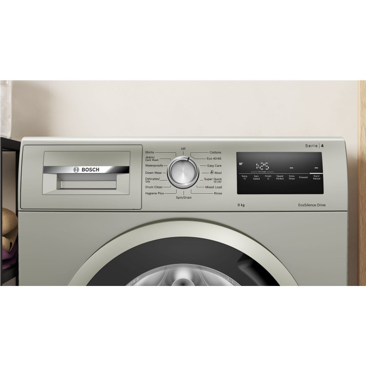 Refurbished Bosch Series 4 WAN282X2GB Freestanding 8KG 1400 Spin Washing Machine Silver 