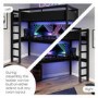 High Sleeper Loft Bed with Desk in Black - Wyatt