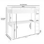 High Sleeper Loft Gaming Bed with Desk in White - Wyatt