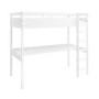 High Sleeper Loft Bed with Desk in White - Wyatt