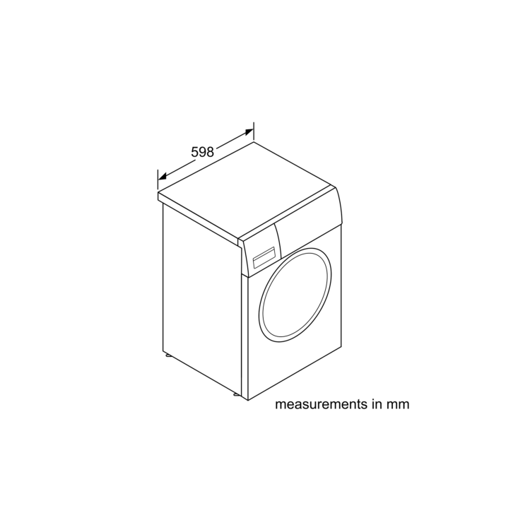 Refurbished Bosch Serie 6 WAT2840SGB Freestanding 9KG 1400 Spin Washing Machine Silver