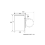 Refurbished Bosch Serie 6 WAT2840SGB Freestanding 9KG 1400 Spin Washing Machine Silver