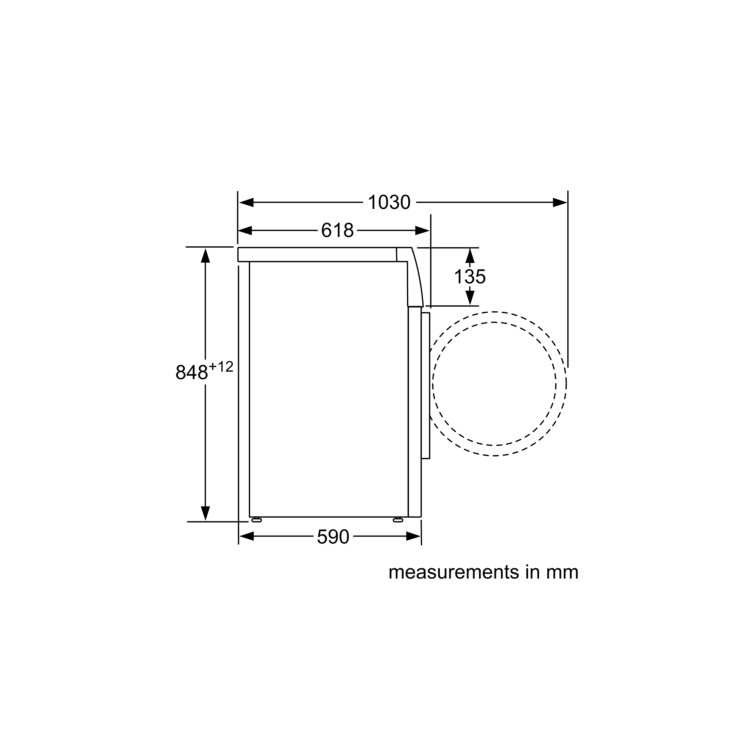 Refurbished Bosch Serie 6 WAT2840SGB Freestanding 9KG 1400 Spin Washing Machine Silver