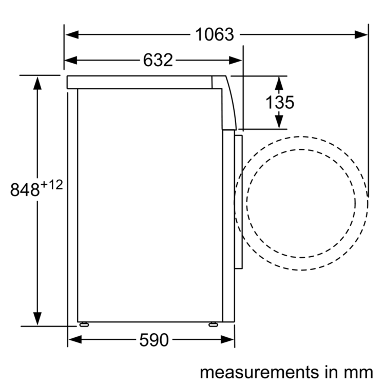 Refurbished Bosch WAV28MH3GB Serie 8 Smart Freestanding 9KG 1400 Spin Washing Machine White