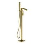 GRADE A1 - Brushed Brass Freestanding Bath Shower Mixer Tap - Wave