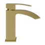 GRADE A1 - Brushed Brass Mono Basin Mixer Tap - Wave