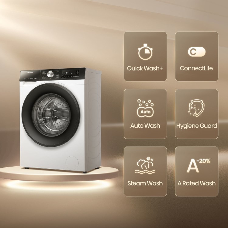Hisense 3s Series 10kg Wash 6kg Dry 1400rpm Washer Dryer - White