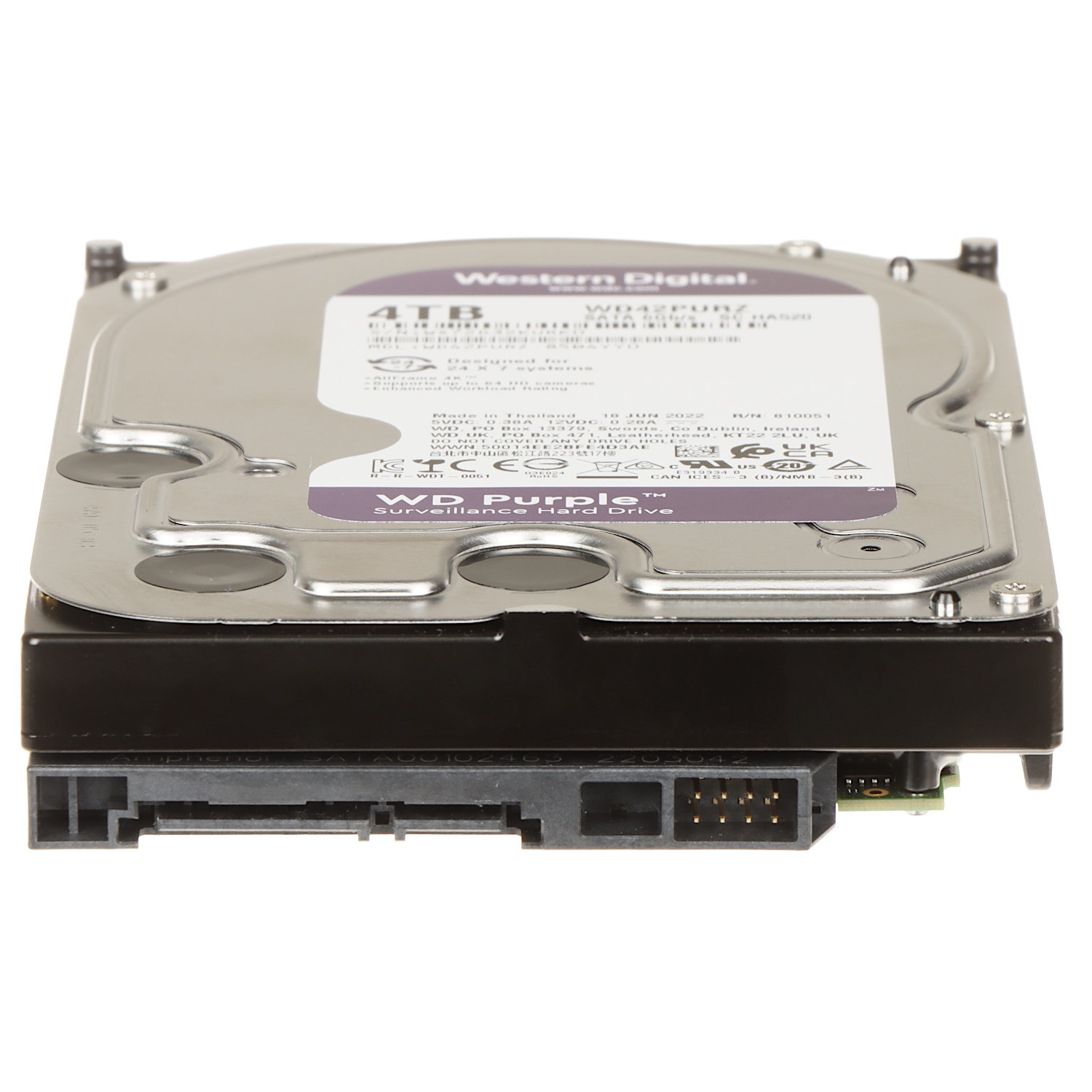Box Opened Western Digital Purple 4TB SATA III 5400RPM 3.5 Inch