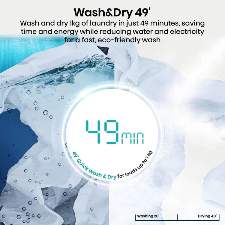 Hisense KitchenFit 5i Series 12kg Wash 8kg Dry 1400rpm Washer Dryer - White