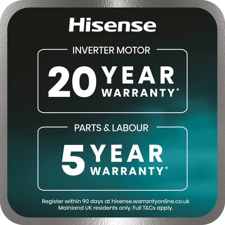 Hisense KitchenFit 5i Series 12kg Wash 8kg Dry 1400rpm Washer Dryer - White