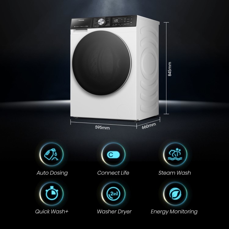 Hisense 5 Series 10.5kg Wash 6kg Dry 1400rpm Washer Dryer - White