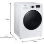 Samsung Series 5 9kg Wash 6kg Dry Washer Dryer - White