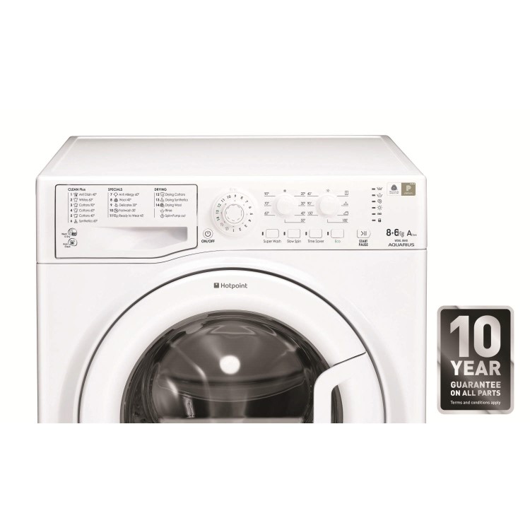 Hotpoint WDAL8640P Aquarius 8kg Wash 6kg Dry 1400rpm Washer Dryer - White