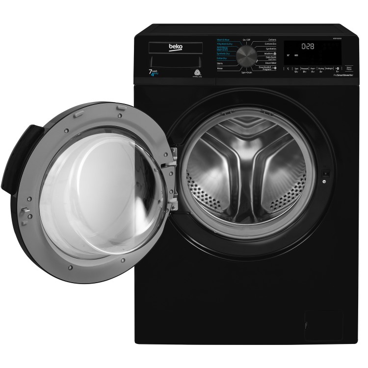 Beko WDB7426R1B 7kg Wash 4kg Dry 1200rpm Freestanding Washer Dryer - Black