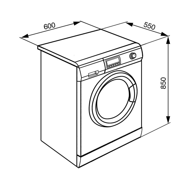 Refurbished Smeg 7kg Wash 4kg Dry 1400rpm Freestanding Washer Dryer - White