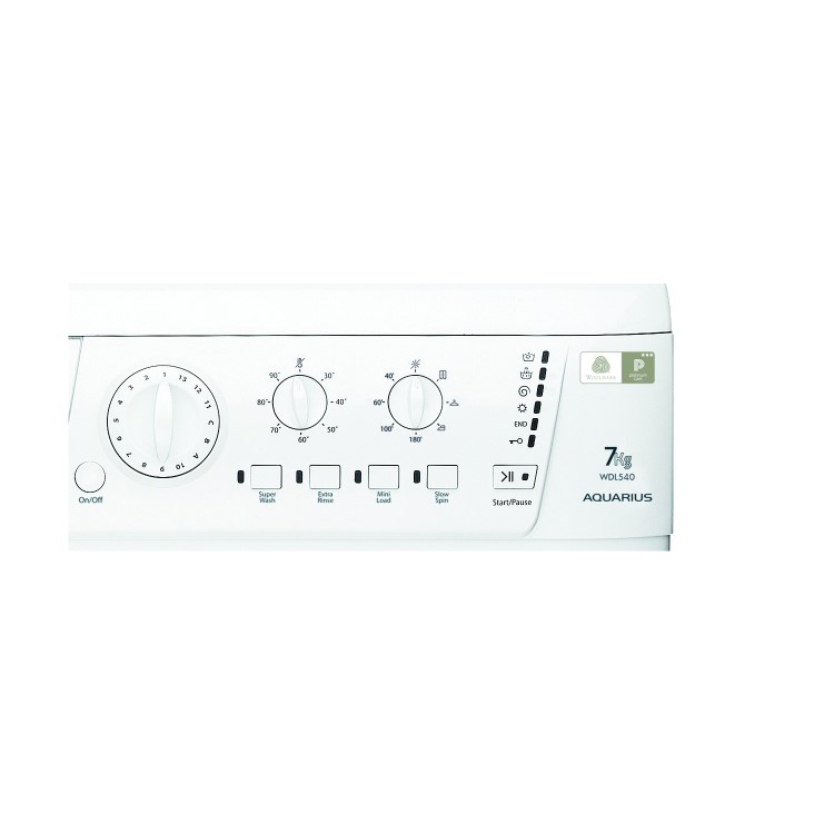 Hotpoint WDL540P Aquarius 7kg Wash 5kg Dry Freestanding Washer Dryer - White