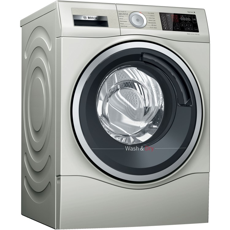 Refurbished Bosch Series 6 WDU28569GB Freestanding 10/6KG 1400 Spin Washer Dryer Silver