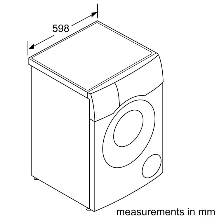 Refurbished Bosch Series 6 WDU28569GB Freestanding 10/6KG 1400 Spin Washer Dryer Silver