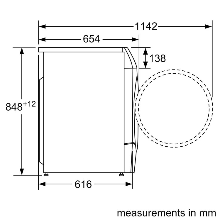Refurbished Bosch Series 6 WDU28569GB Freestanding 10/6KG 1400 Spin Washer Dryer Silver